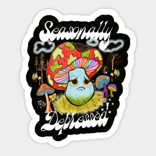 Seasonally Depressed -  70s mushroom Sticker